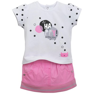 Jupe + t-shirt gris SUCRE D'ORGE