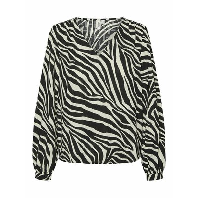 Zebra Print V-Neck Blouse VERO MODA