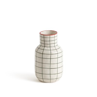 Neios 18.7cm High Checked Ceramic Vase LA REDOUTE INTERIEURS