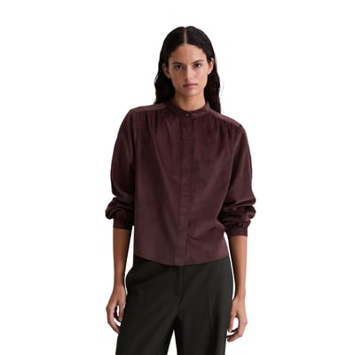 Blouse en velours loose en mélange de coton organique et de viscose MARC O'POLO