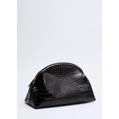 Pochette en cuir effet croco MANGO
