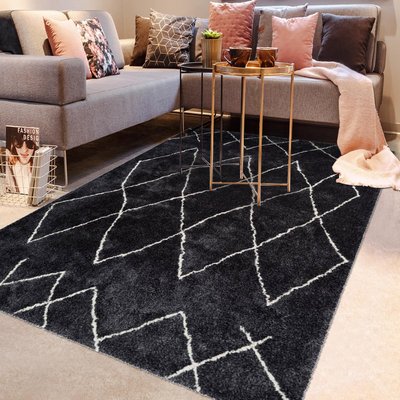 Tapis berbère tissé motif ethnic BERBIOU UN AMOUR DE TAPIS