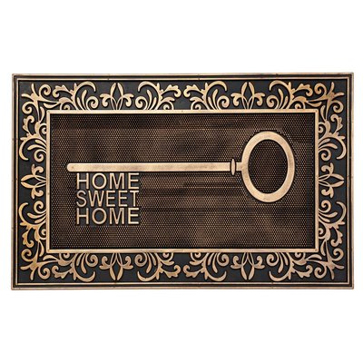 Paillasson caoutchouc clef home sweet home - 75x45x0.7cm WADIGA