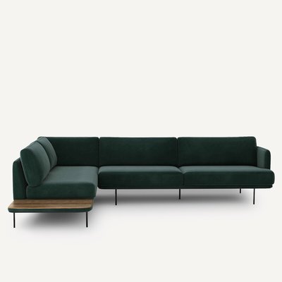 Hoekbank in fluweel, Antoine design E. Gallina AM.PM