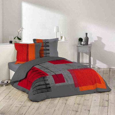 Parure housse de couette Quadro DOUCEUR D'INTÉRIEUR