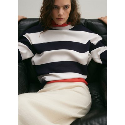 Pull-over rayé col rond MANGO