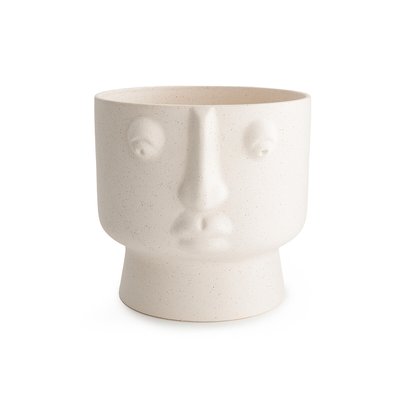 Lesego 24cm High Enamelled Ceramic Face Flower Pot AM.PM