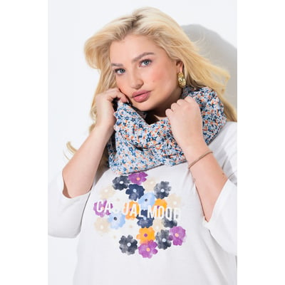 Foulard tubulaire à fleurs, avec jolis plis ULLA POPKEN