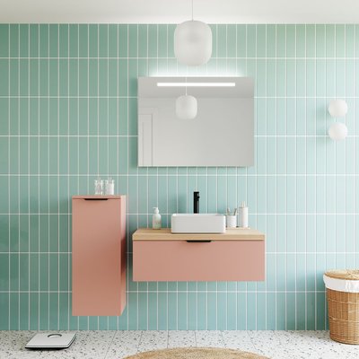 Ensemble vasque posée 1 tiroir + miroir - SOHO HOMIFAB