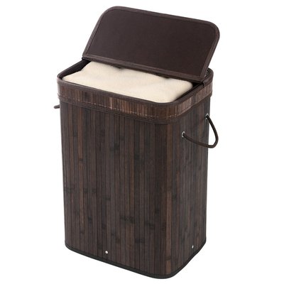 Panier à Linge en Bambou Marron - L40 cm CALICOSY