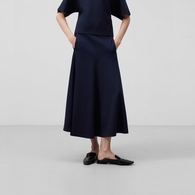 Jupe midi bleu marine ADOLFO DOMINGUEZ