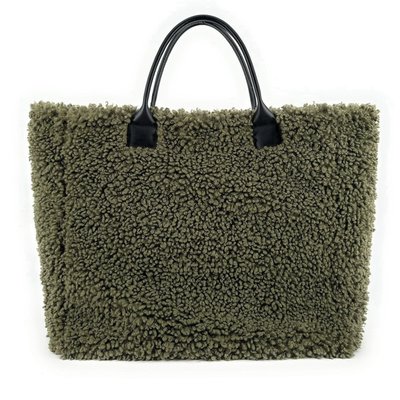 Sac cabas peluche et cuir GRAND PILOU OH MY BAG