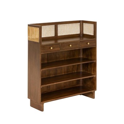 Bar en bois de manguier et cannage  EMIEL MADE IN MEUBLES 