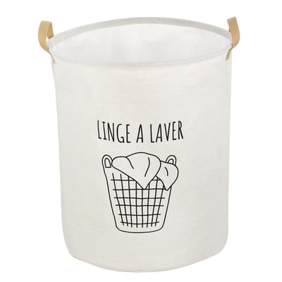 Panière à linge avec anses HOME MAISON