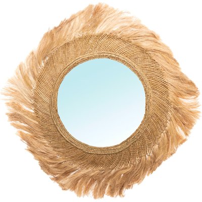 Miroir rond en fibre naturelle, Capri RECOLLECTION
