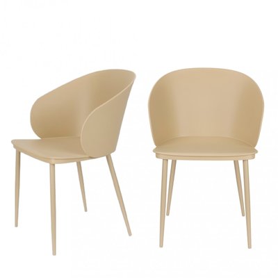 Lot de 2 chaises en résine et métal - Gigi DRAWER