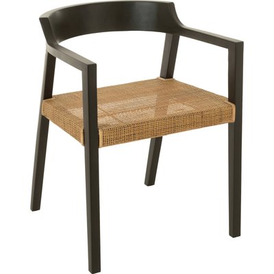 Chaise en bois  assise cannage naturel style contemporain RECOLLECTION