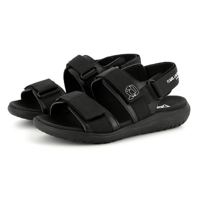 Sandales en cuir à fermeture par bandes auto aggri KARL LAGERFELD KIDS
