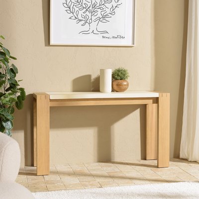 Console chêne plateau béton 135 cm BRASILIA PIER IMPORT