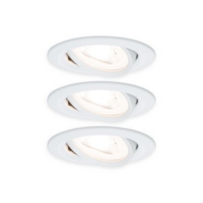 Kit 3 Spots Led Nova Gu10 Orientables À Encastrer Blanc 6,5w PAULMANN
