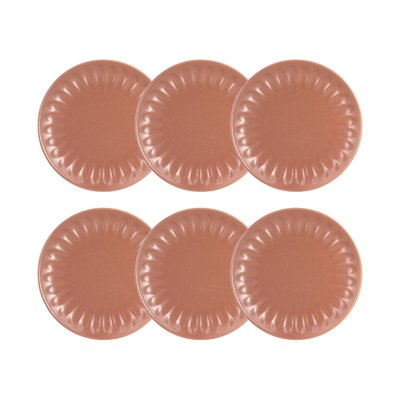 Lot de 6 assiettes à dessert en faïence 21cm, BISTROT NOVASTYL