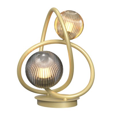 Lampe en métal   et verreries  s et smoky METZ G2 EGLO