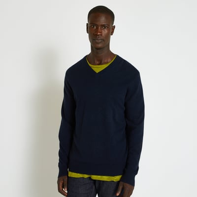 Pull col V en cachemire, Oeko-tex MONOPRIX