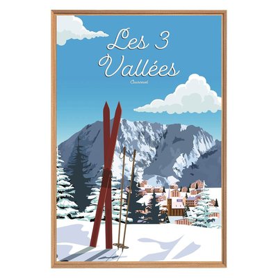 Tableau Mural Illustration Courchevel MONTAGNE CEANOTHE