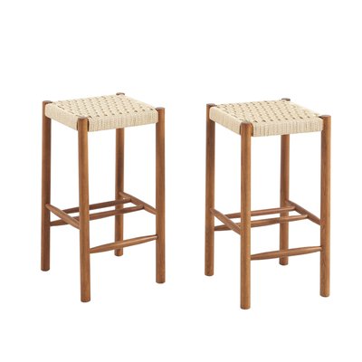 Lot de 2 tabourets en chêne ELLIO SORELH