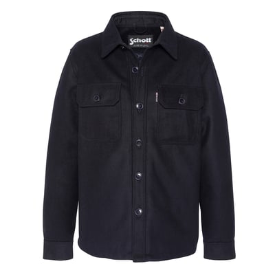 Veste boutonnée en laine mélangée SCHOTT