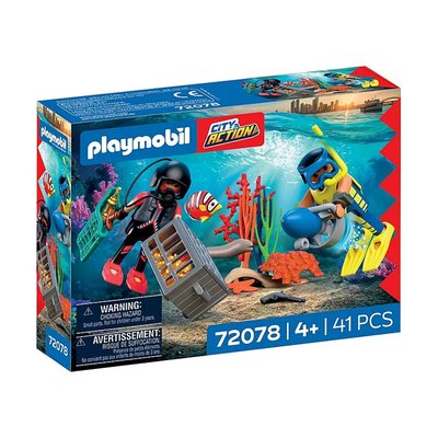 City Action Policiers plongeurs et trésor PLAYMOBIL