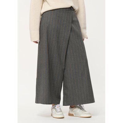 Pantalon large asymétrique à fines rayures HUMILITY