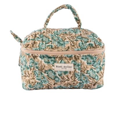 Trousse vanity en coton matelassé Leone BINDI ATELIER