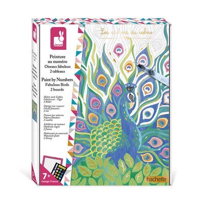 Kit Créatif - Peinture Par Numéro Oiseaux Fabuleux JANOD