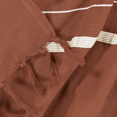 Manta com franjas, às riscas, em algodão, Nedo LA REDOUTE INTERIEURS