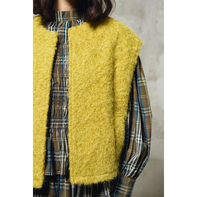 Veste sans manches oversize, en maille bouclette LILI SIDONIO