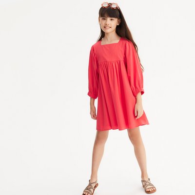 Cotton Flared Dress, 3/4 Length Sleeves LA REDOUTE COLLECTIONS