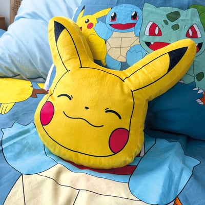 Coussin forme imprimé 100% Polyester, YELLOW POKEMON