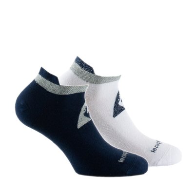 Lot de 2 paires d'invisibles en coton et fibres métallisées coloré KINDY