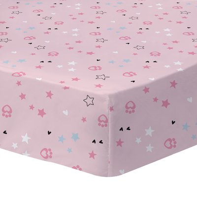 Drap housse 100% coton, HEARTS GABBY'S DOLLHOUSE