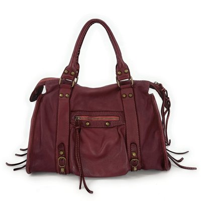Sac à main porté épaule en cuir vintage STORM ROCK OH MY BAG