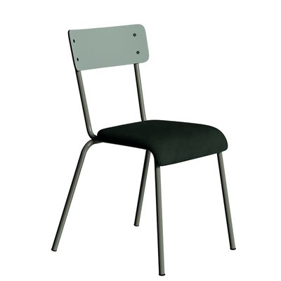 Chaise en velours bi matière style vintage SUZIE LES GAMBETTES
