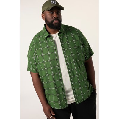 Chemise à carreaux en lin mélangé STHUGE