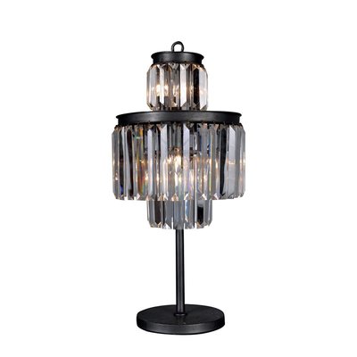 Lampe de table verre métal gris Fulgurant SIGNATURE