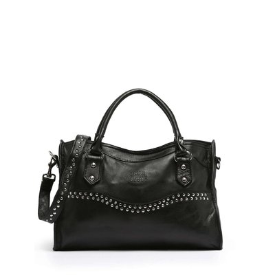 Sac porté main cuir BASILIC PEPPER