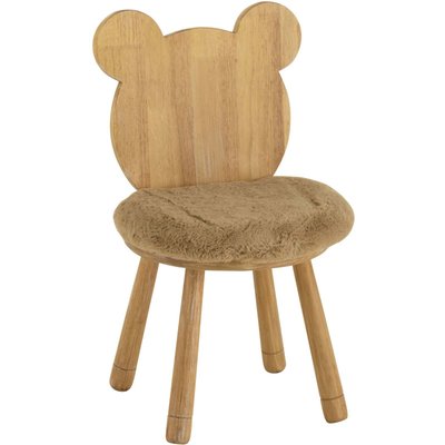 Chaise enfant en bois, dossier ours JOLIPA
