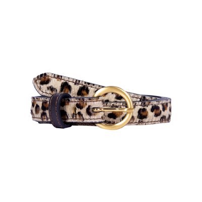 Ceinture boucle d'or cuir imprimé JULES & JENN