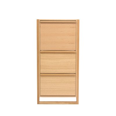 Meuble à chaussures 3 compartiments en bois H138cm - NewEst WOODMAN
