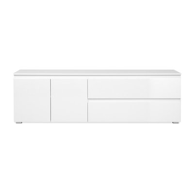 Meuble TV avec 2 portes, 1 étagère et 2 tiroirs L180 cm - PRETORIA CALICOSY