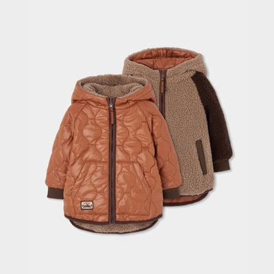 Parka garçon tissu technique réversible BOBOLI